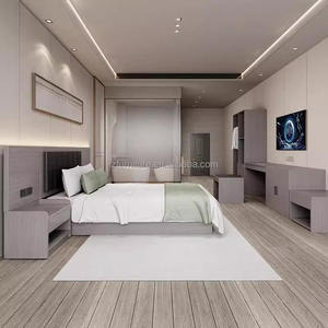 Custom Hotel Standard Room Bedroom Furniture Single Bed <b>Combination</b> with Cabinetry for Express Hotel Use - Product Image 2