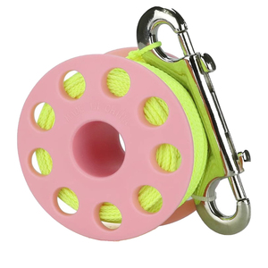 Moulinet de plongée de 30 mètres <span class=keywords><strong>roue</strong></span> de ligne de plongée avec crochet à double tête bouée de plongée accessoires de ligne verte fluorescente - Product Image 5