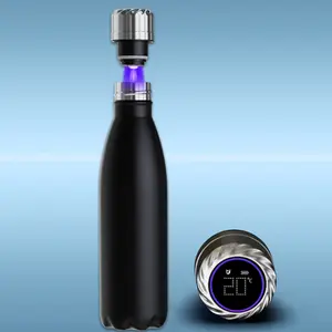 500ml In Acciaio Inox di Fabbrica Uv Depuratore di Acqua Coperchio Uv Luce di Auto Pulizia Isolato Intelligente di Vuoto della Bottiglia di Acqua Bottiglia di Sport