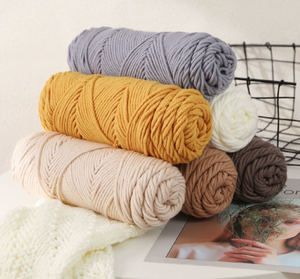 Sợi len cotton sữa - Bộ dụng cụ móc len tự làm dành cho người mới bắt đầu - Làm khăn quàng cổ, mũ, chăn - Sợi len thủ công số lượng lớn - Product Image 1