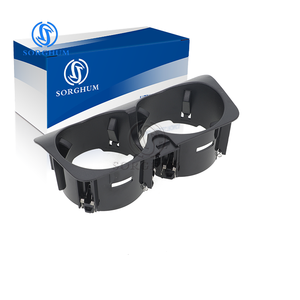 Portavasos Delantero Doble Sorghum A2056800691 para Mercedes-Benz W205 C205 C43 <span class=keywords><strong>AMG</strong></span> C200 2015-2018 Negro - Product Image 1