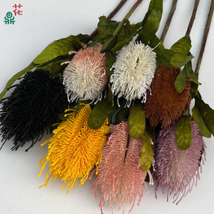 Fleurs artificielles en soie de chrysanthème coussin de fleurs, couleurs mélangées, style naturel, pour décoration intérieure et accessoires de mariage - Product Image 3