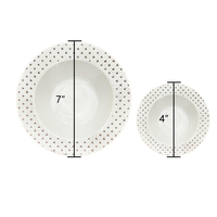 Ensemble de 7 assiettes en plastique à pois de Noël, récipients alimentaires en plastique pour fête