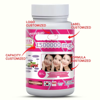 Capsules de beauté haut de gamme OEM/ODM avec 1 500 mg de glutathion et de collagène, anti-rides, éclaircissant pour la peau, ongles sains