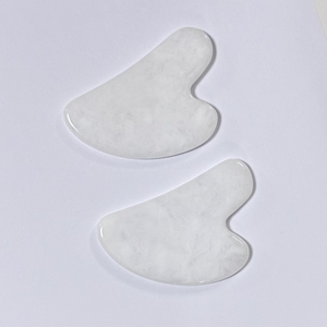 Jade blanc Gua Sha pierre outil de soin du visage Jade Massage du visage Gua Sha - Product Image 3