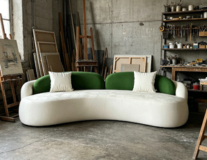 Juego <span class=keywords><strong>de</strong></span> Sofá <span class=keywords><strong>de</strong></span> Tres Plazas con Patas <span class=keywords><strong>de</strong></span> Madera Maciza, Diseño Nórdico Moderno y Minimalista, Tapizado en Tela Tecnológica para Salas <span class=keywords><strong>de</strong></span> Estar Pequeñas y Hoteles - Product Image 3