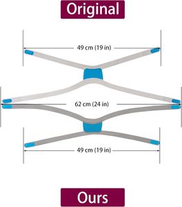 Sangle de remplacement pour <span class=keywords><strong>masque</strong></span> facial complet CPAP <span class=keywords><strong>ResMed</strong></span> <span class=keywords><strong>AirFit</strong></span> F30i avec clips magnétiques – Sangle de fixation médicale de classe I pour <span class=keywords><strong>masque</strong></span> CPAP - Product Image 3