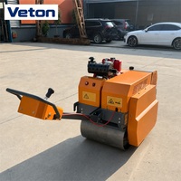 Compacteur à rouleaux d'asphalte compact Honda 9HP pour voies étroites, terrains de sport et projets de rénovation de surfaces