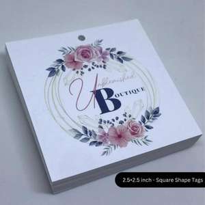 Étiquettes suspendues en papier imprimé avec impression recto-verso et ficelle pour vêtements, articles de mode et étiquettes de produits artisanaux - Product Image 3