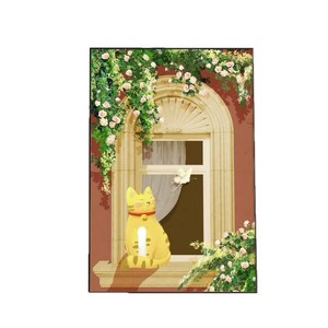 Tableau mural rectangulaire sur toile à l'huile, style nordique, motif chat, décoration minimaliste pour salon, chambre et bureau - Product Image 5