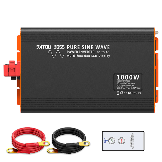 Factory DC to AC 1000W Pure Sine Wave Power Inverter 24V to 220V 500W 1KW 2KW 3KW 3000Watt Car Power Inverter Converter