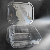 Conteneur en plastique pour fruits de petite taille PET 125g, boîte en plastique jetable, blister, coquille de palourde pour fruits, légumes, aliments, avec couvercle plat