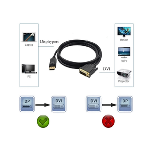 Cable <span class=keywords><strong>DisplayPort</strong></span> <span class=keywords><strong>a</strong></span> <span class=keywords><strong>DVI</strong></span> Mindpure de 6 pies, DP <span class=keywords><strong>a</strong></span> <span class=keywords><strong>DVI</strong></span>-<span class=keywords><strong>D</strong></span> 24+1 Macho <span class=keywords><strong>a</strong></span> Macho, Cable de Video Unidireccional de 1080P para Monitor de PC y Proyector - Product Image 5