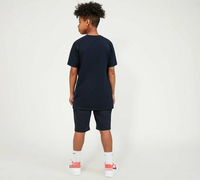 Vente en gros Offre Spéciale Enfants Personnalisé Noir Été Coton Ensemble Deux Pièces Garçons Sports Short Ensemble