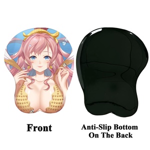 แผ่นรองเมาส์ลายการ์ตูนญี่ปุ่น 3 มิติ แบบเซ็กซี่ รูปหน้าอกสาว วัสดุเจลซิลิโคน รองรับข้อมือ สำหรับเล่นเกมส์ ขายส่ง - Product Image 2