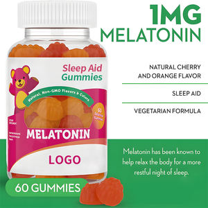 Gommes d'aide au sommeil à la mélatonine pour enfants Vitamines Nutritionnelles Les enfants s'endorment naturellement Gommes à la mélatonine à faible dose 60 Gommes - Product Image 4