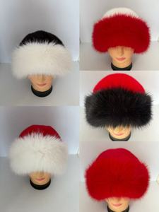 Chapeau dôme de luxe en fausse fourrure de vison, vente en gros directe usine, chapeau en peluche avec grande bordure en fourrure, chapeau chaud d'hiver <span class=keywords><strong>pour</strong></span> assortir aux manteaux - Product Image 6