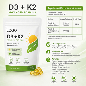 Las Mejores Cápsulas de Gel Suave Orgánicas con Complejo de Vitaminas D3, K2, B12, B1, B2 y E para Recién Nacidos y Adultos, Antioxidantes y Antienvejecimiento - Product Image 4