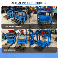 Machine à fabriquer des briques creuses en béton Vibrotech avec moteur hydraulique et moteur à essence 220V/380V Garantie 1 an