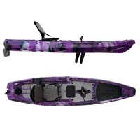 Kayak de pêche à pédales 3,6 m (12 pi) en HDPE, résistant à l'eau, avec navigation GPS, pour lacs et rivières, garantie 3 ans - Vente Flash