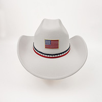 Chapeaux de cowboy imprimés vache noir et blanc en gros avec ceinture Longhorn pour fêtes western et rodeo
