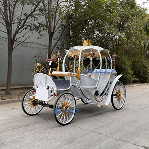 Carruaje de Calabaza Romántico para Bodas, Carruaje Eléctrico de Cenicienta para Paseos Turísticos, Transporte Especial, Vagoneta de 4 Ruedas - Product Image 2