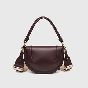 <span class=keywords><strong>2025</strong></span>新款女式马鞍包奢华Pu皮革宽表带斜挎包女士手提包批发定制 - Product Image 2