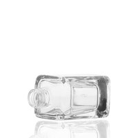 Bouteille en verre carrée vide transparente de 10 ml et 15 ml pour gel cosmétique et vernis à ongles avec pinceau – Vente en gros