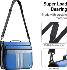Case-it Portable Anti-Seismic polyester <b>Notebook</b> Bag Cross-Border Business Briefcase Zip Tab Zipper <b>Binder</b> - Product Image 3