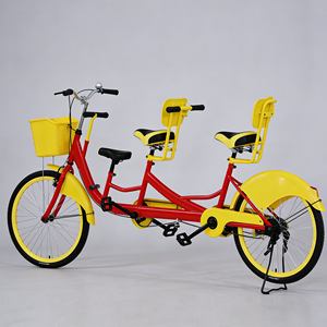Vente chaude Vélo <span class=keywords><strong>tandem</strong></span> trois places de haute qualité Vélo familial durable pour les loisirs en plein air Randonnée en parc Visite touristique en ville - Product Image 3