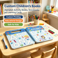 Service d'impression offset de livres d'histoires pour enfants personnalisés, imperméables, effaçables, à colorier et à dessiner, en carton.