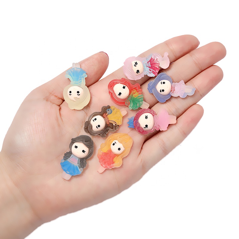 Мультяшная принцесса кабошон кавайное ремесло милая девочка слайм подвески из смолы для телефона крафтовый декор или Diy аксессуары