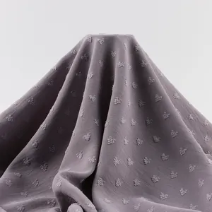 Solf CEY de linho 100% poliéster swiss dot chiffon maquineta tecido 4way estiramento do fluxo de ar para abaya