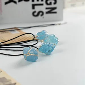 Grosir liontin meditasi kualitas tinggi Fengshui cantik liontin aquamarine untuk hadiah Spiritual