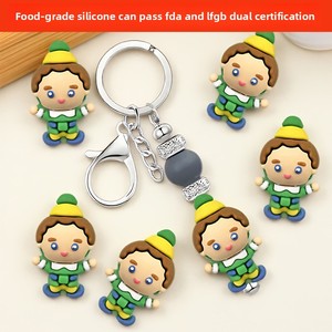 Factory New Style Green Cartoon Figure <b>Silicone</b> <b>Beads</b> DIY Beaded Pen Accessories Epoxy Resin Loose Funny Cute - Product Image 3