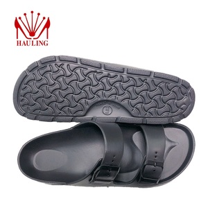 Sandales de plage élégantes en EVA à double bride, antidérapantes, rehaussantes, avec logo personnalisable, boucle réglable et semelle souple à ressort - Product Image 5