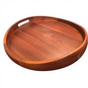 Bandejas de Servir Cuadradas de Madera Maciza, Estilo Antiguo, Ecológicas, Duraderas, Hechas a Mano, con Recubrimiento en Polvo, para Hoteles - Product Image 2