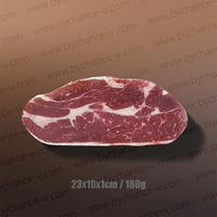 Modèle de nourriture factice en forme de steak de bœuf artificiel réaliste pour l'affichage en congélateur des supermarchés, l'entraînement des bouchers et la photographie