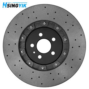 Rotor de disque de frein arrière en céramique de carbone Hsingyik pour <span class=keywords><strong>Audi</strong></span> <span class=keywords><strong>A6</strong></span> C8 A7 RS6 RS7 Q8 RS 4K0615601A 370X30MM - Product Image 4