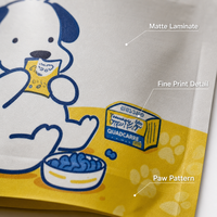 Pochette personnalisée imprimée pour emballage d'aliments pour animaux de compagnie, sac souple refermable avec fermeture éclair et soufflet, pour chats et chiens, vente en gros