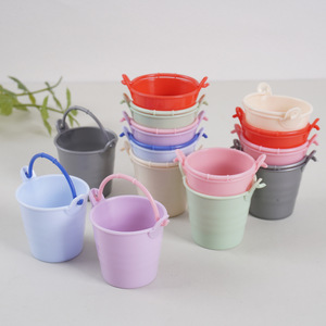 Mini water <b>bucket</b> toy, pretend play water ladle <b>bucket</b> set, DIY craft container toy, <b>small</b> plastic <b>bucket</b> - Product Image 4