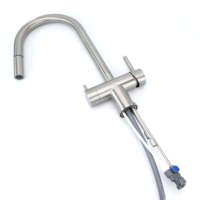 Nouvelle conception Robinet de cuisine 5 fonctions avec douchette extractible, eau chaude, froide, filtrée et pétillante