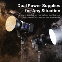 Panneau LED RGB 120W pour éclairage d'appoint, 2700-6500K CRI95+, écran LCD, contrôle par application, lumière vidéo de studio avec support en L