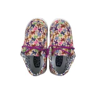 Chaussures en toile pour enfants avec nœud Crâne imprimé vache noir et blanc et motifs vache violet-blanc Chaussures décontractées pour enfants - Product Image 1
