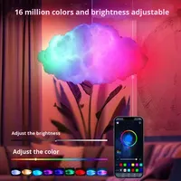 Lampe de nuit LED 3D en forme de nuage de foudre avec synchronisation musicale - Bande lumineuse LED intelligente RGB pour chambre à coucher, salle de jeux, fête