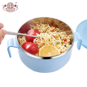 Bol <span class=keywords><strong>de</strong></span> bébé portable en acier inoxydable avec couvercle bol <span class=keywords><strong>de</strong></span> nouilles récipient <span class=keywords><strong>de</strong></span> nourriture pour les enfants à manger garde les aliments au chaud - Product Image 4