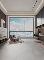 Fenêtre coulissante en aluminium à profil étroit, visibilité 20 mm, 6060 T66, coulissante vers l'intérieur, moderne, pour hôtel, salon, isolation thermique