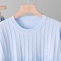 Ensemble deux pièces pour femmes : Haut en maille color-block et pantalon large taille haute – Tenue décontractée deux pièces pour femmes