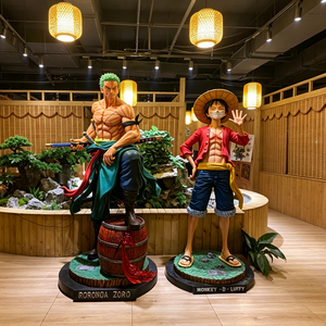 Escultura de Personaje Pirata de Anime en Fibra de Vidrio, Personalizada y de Gran Tamaño, para Parques Temáticos y Centros Comerciales, Estatua Moderna de Aventura en FRP de Fábrica - Product Image 1