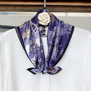 Foulard quadrato da <span class=keywords><strong>donna</strong></span> in seta di gelso 100% personalizzato da 14 MM, con stampa floreale, utilizzabile come bandana, accessorio <span class=keywords><strong>per</strong></span> <span class=keywords><strong>capelli</strong></span> o fascia <span class=keywords><strong>per</strong></span> la testa - Product Image 2